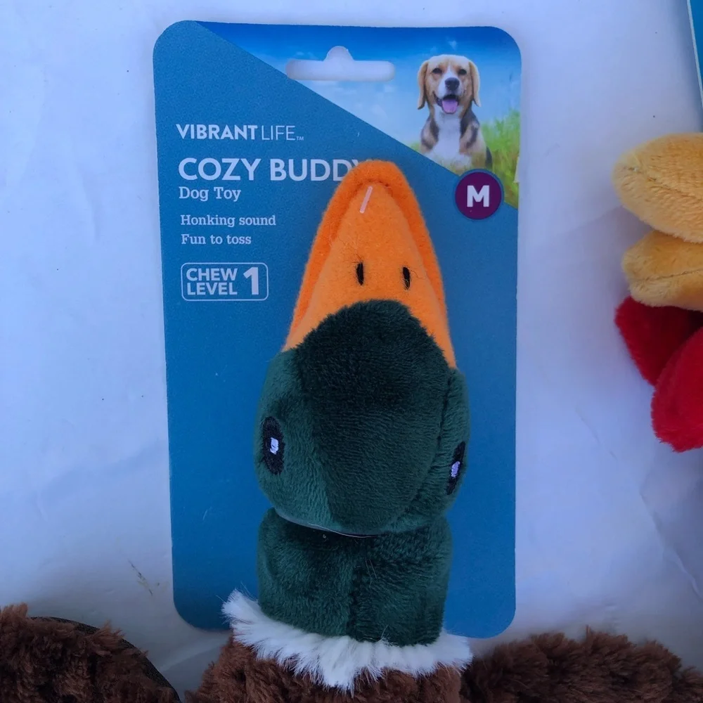 NWT Set 3 bird dog toys Bark Chicken Duck